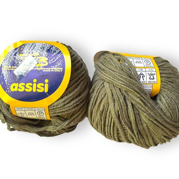 2 Skeins FB Assisi by Bertagna Filati  Cotton Linen Italian Yarn 🧶 #2783 green - Picture 2 of 7